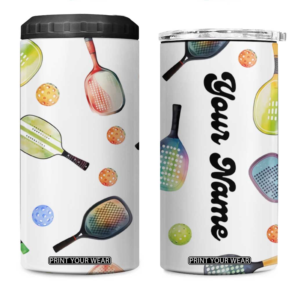 Personalized Pickleball Player 4 in 1 Can Cooler Tumbler Custom Name Pickle Ball Lover TB09 One Size: 16 oz Pickleball Print Your Wear