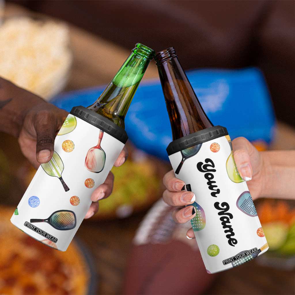 Personalized Pickleball Player 4 in 1 Can Cooler Tumbler Custom Name Pickle Ball Lover TB09 Print Your Wear