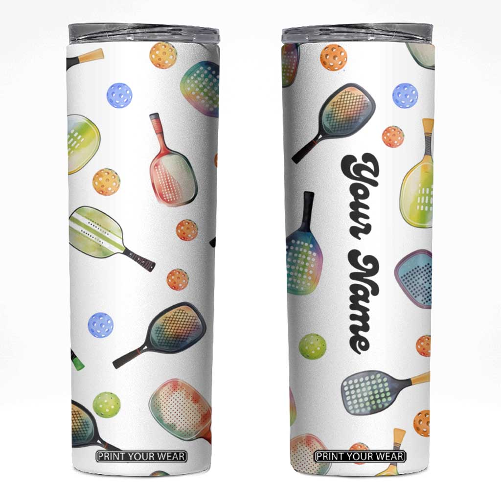 Personalized Pickleball Player Skinny Tumbler Custom Name Pickle Ball Lover TB09 Pickleball Print Your Wear