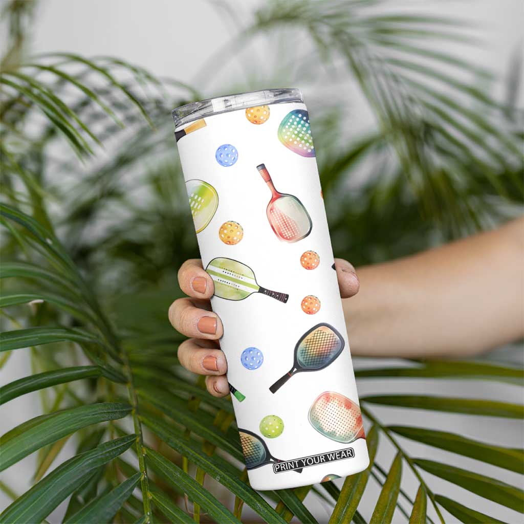 Personalized Pickleball Player Skinny Tumbler Custom Name Pickle Ball Lover TB09 Print Your Wear