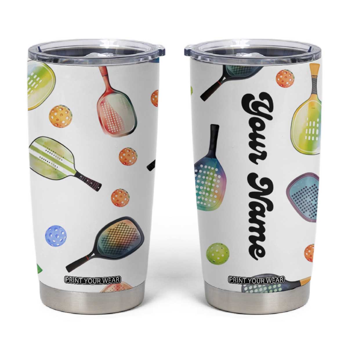 Personalized Pickleball Player Tumbler Cup Custom Name Pickle Ball Lover TB09 Pickleball Print Your Wear