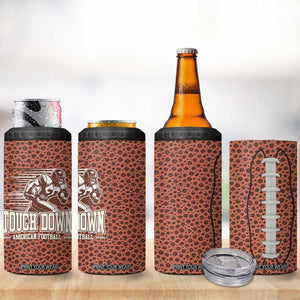 Gifts for Football Lover 4 in 1 Can Cooler Tumbler Touch Down American Football TB09 Print Your Wear