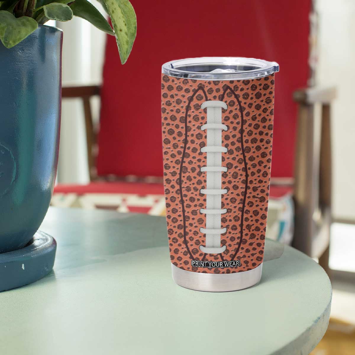 Gifts for Football Lover Tumbler Cup Touch Down American Football TB09 Print Your Wear