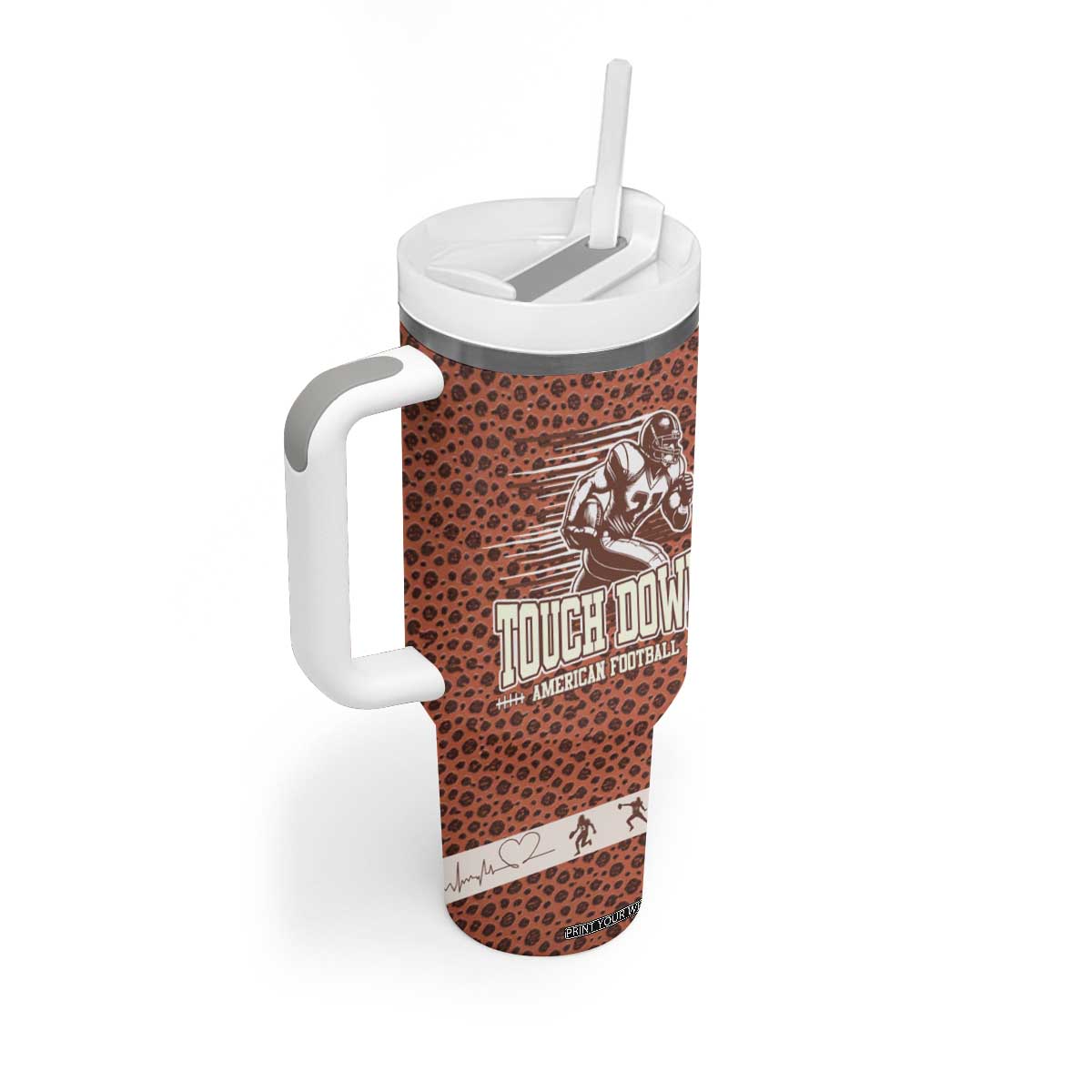Gifts for Football Lover Tumbler With Handle Touch Down American Football TB09 Print Your Wear