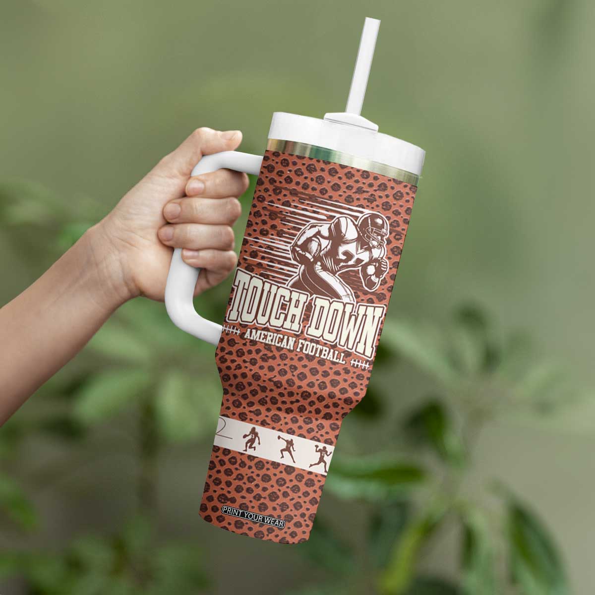 Gifts for Football Lover Tumbler With Handle Touch Down American Football TB09 Print Your Wear
