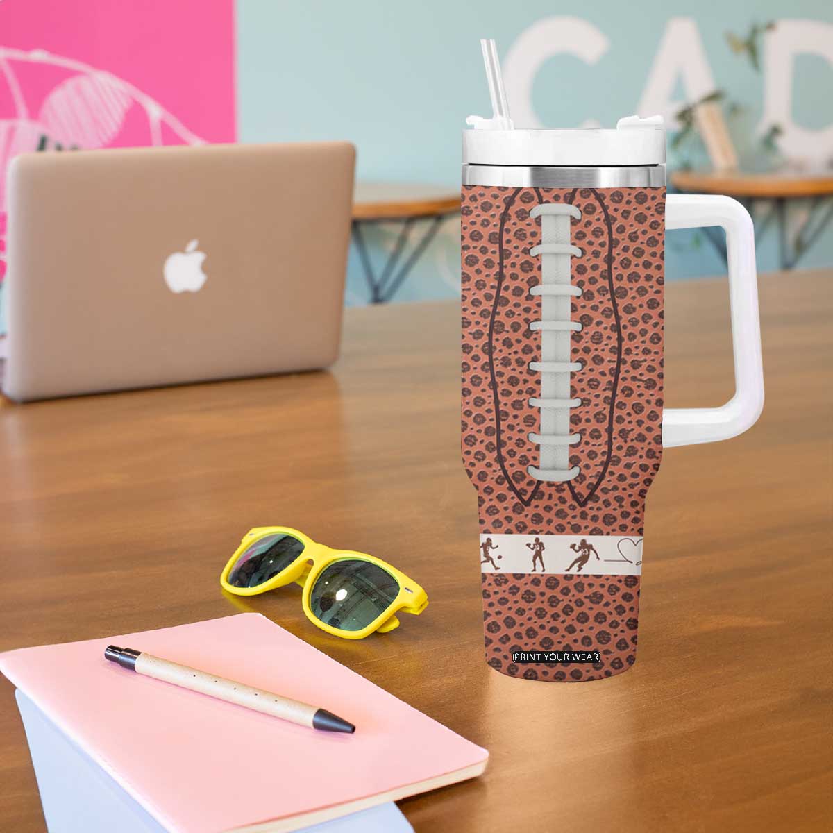 Gifts for Football Lover Tumbler With Handle Touch Down American Football TB09 Print Your Wear