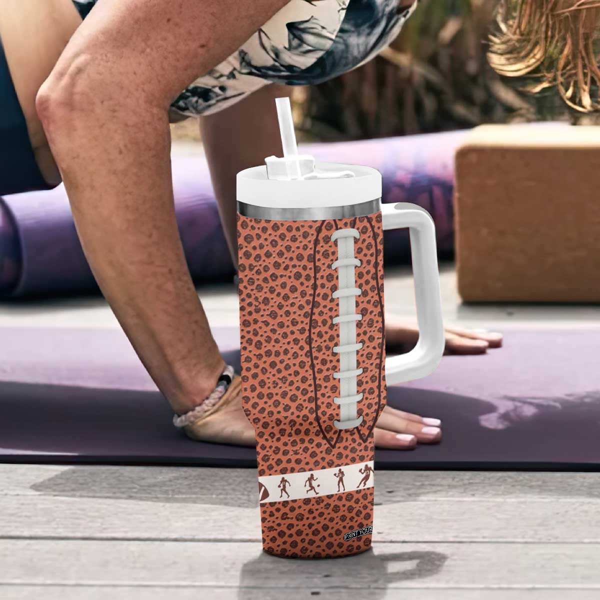 Gifts for Football Lover Tumbler With Handle Touch Down American Football TB09 Print Your Wear