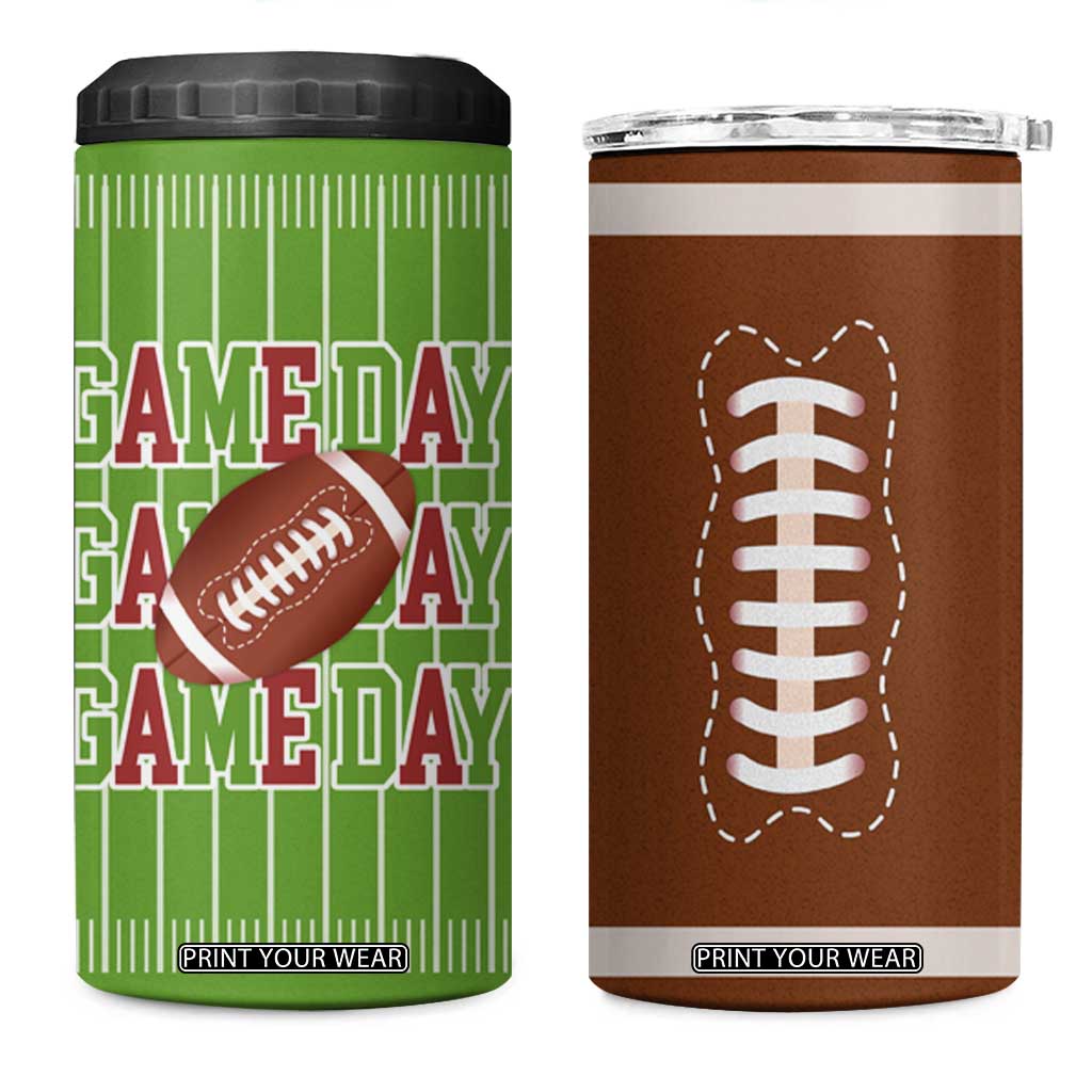 Gifts for Football Lover 4 in 1 Can Cooler Tumbler Game Day TB09 One Size: 16 oz Football Ball Print Your Wear
