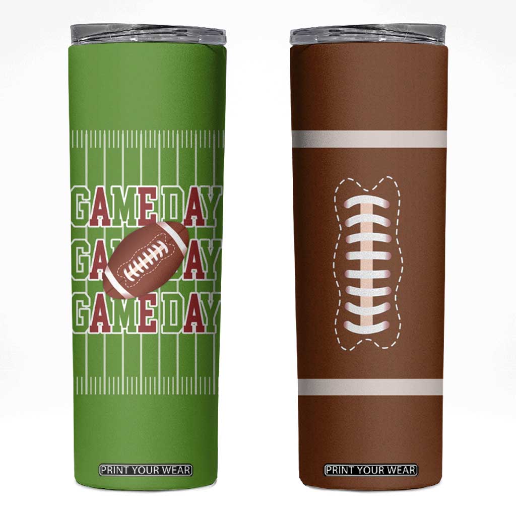 Gifts for Football Lover Skinny Tumbler Game Day TB09 Football Ball Print Your Wear