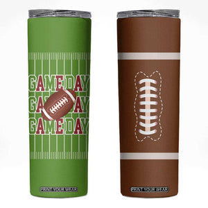 Gifts for Football Lover Skinny Tumbler Game Day TB09 Football Ball Print Your Wear
