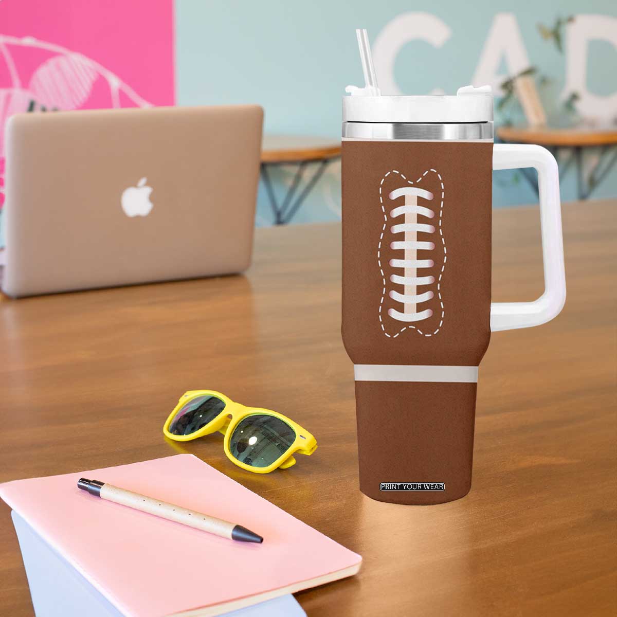 Gifts for Football Lover Tumbler With Handle Game Day TB09 Print Your Wear