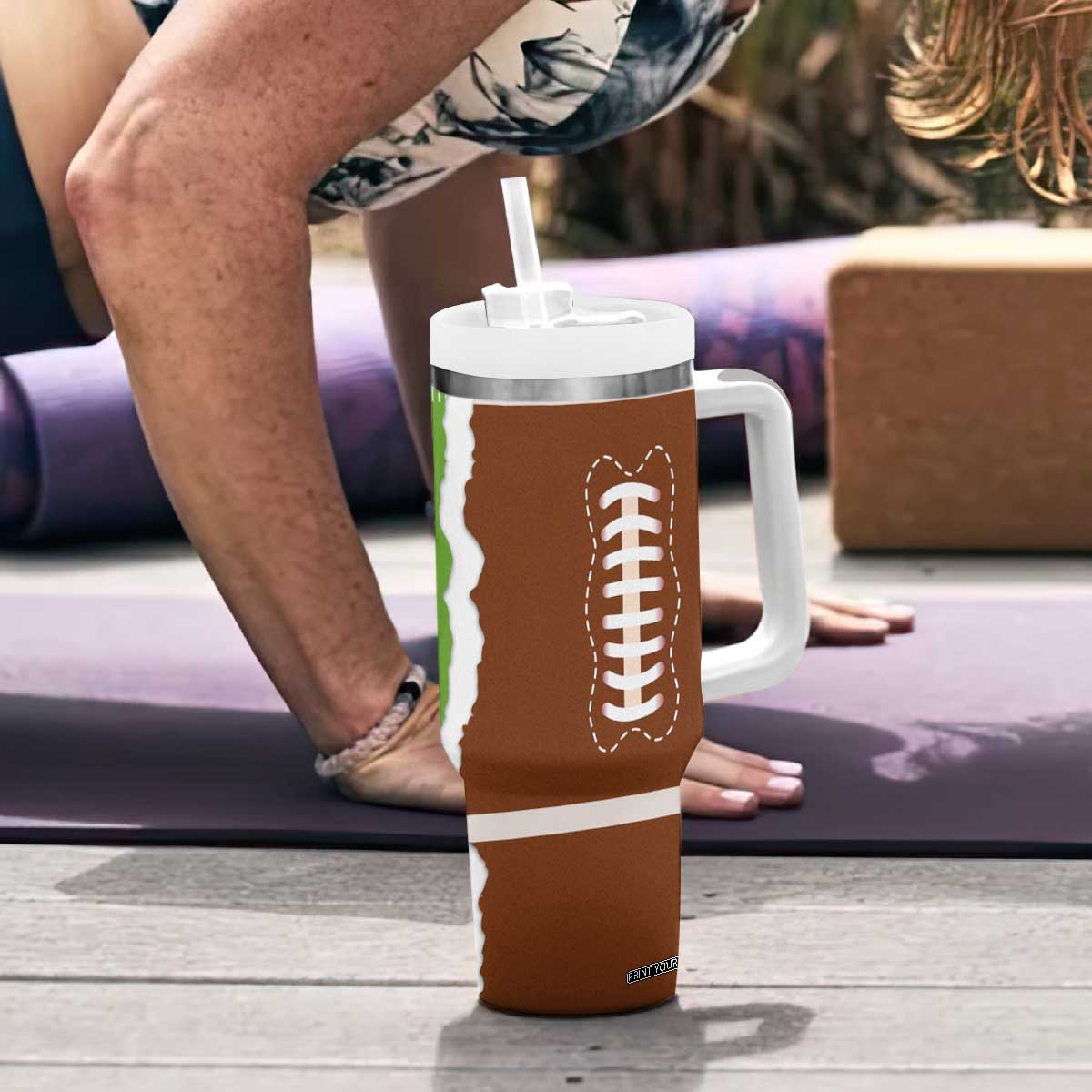 Gifts for Football Lover Tumbler With Handle Game Day TB09 Print Your Wear