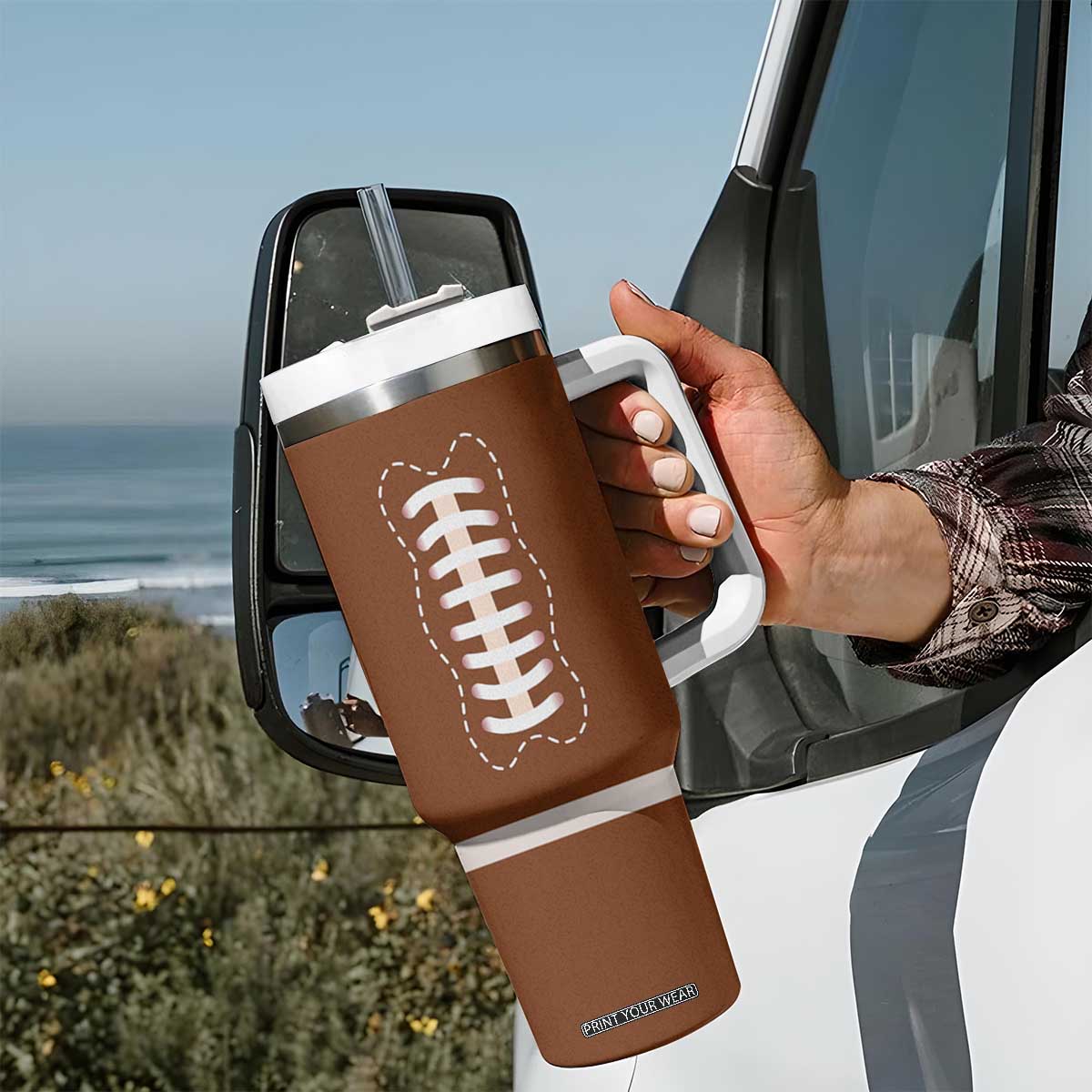 Gifts for Football Lover Tumbler With Handle Game Day TB09 Print Your Wear