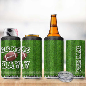 Personalized Gifts for Football Lover 4 in 1 Can Cooler Tumbler Custom Name Game Day TB09 Print Your Wear