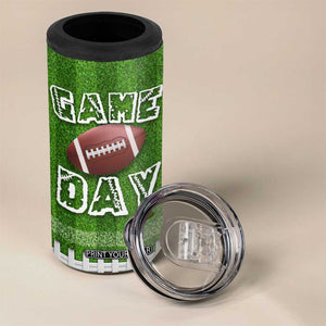Personalized Gifts for Football Lover 4 in 1 Can Cooler Tumbler Custom Name Game Day TB09 Print Your Wear