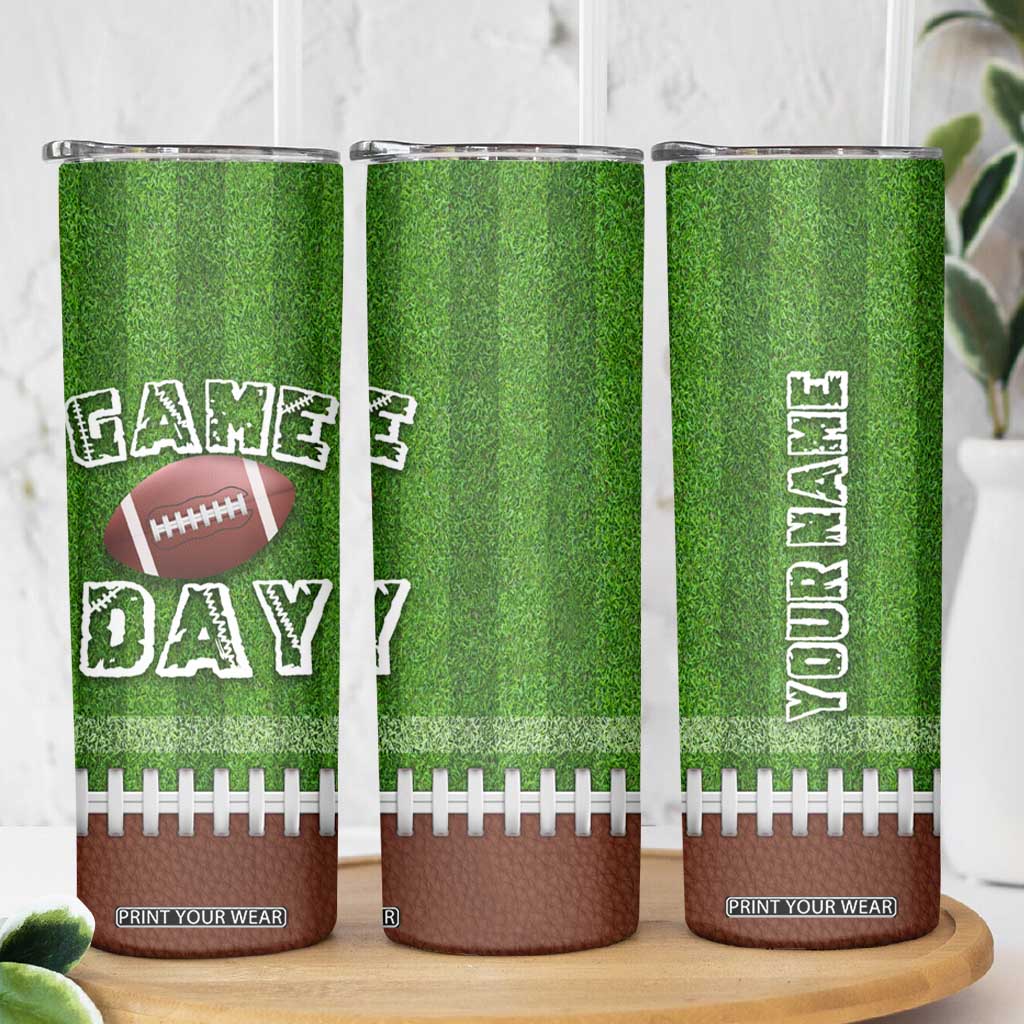 Personalized Gifts for Football Lover Skinny Tumbler Custom Name Game Day TB09 Print Your Wear