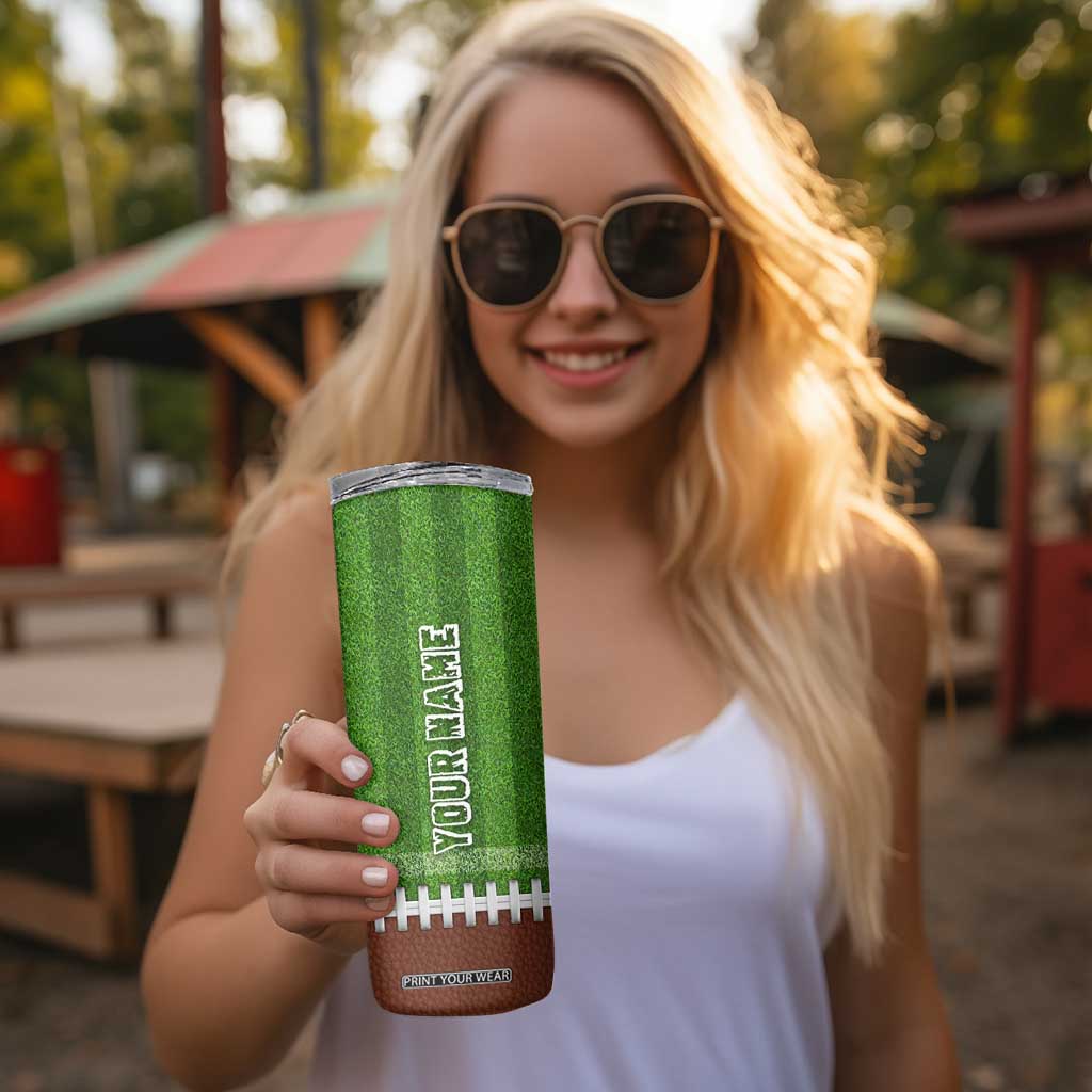 Personalized Gifts for Football Lover Skinny Tumbler Custom Name Game Day TB09 Print Your Wear
