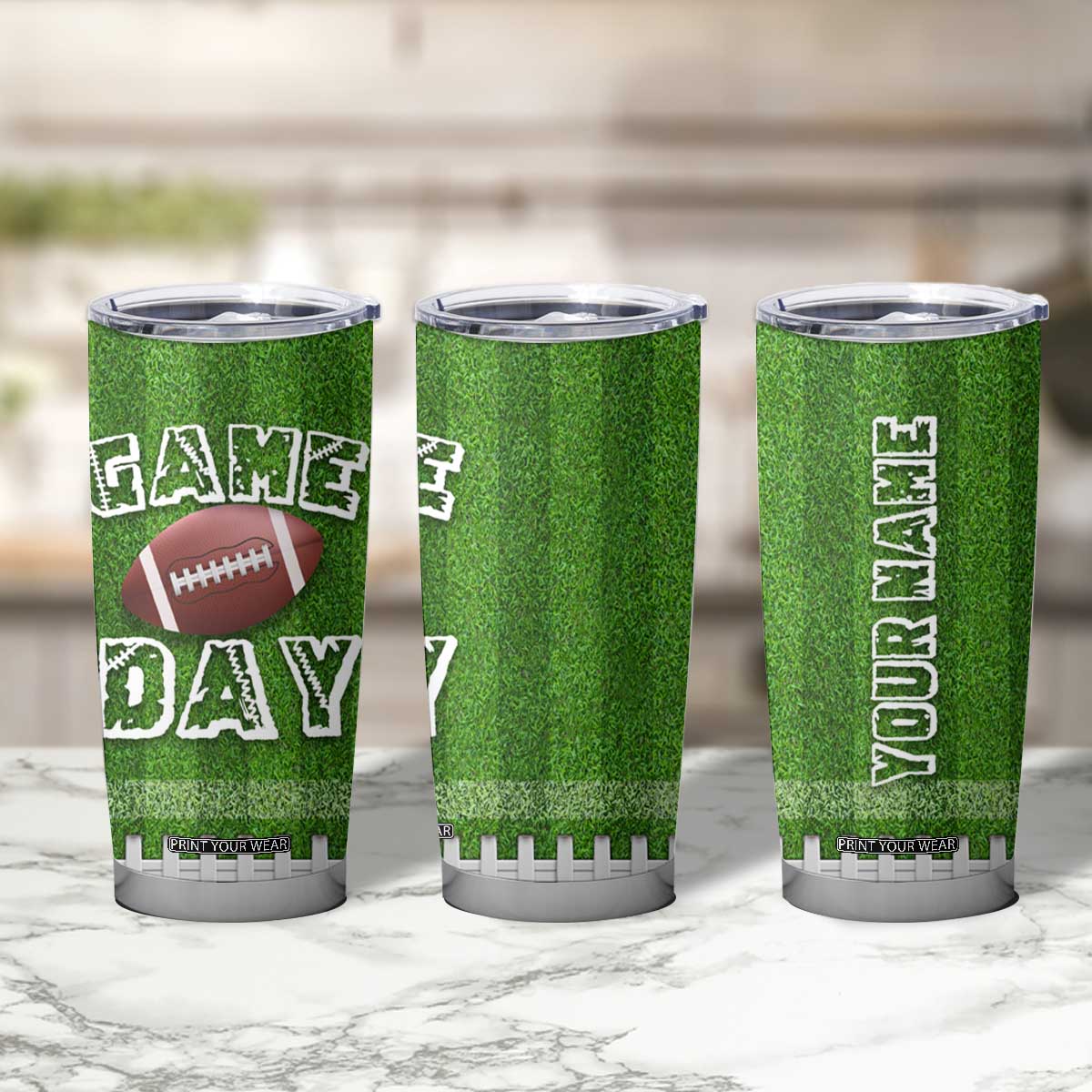 Personalized Gifts for Football Lover Tumbler Cup Custom Name Game Day TB09 Print Your Wear