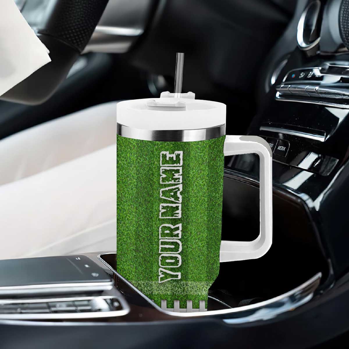 Personalized Gifts for Football Lover Tumbler With Handle Custom Name Game Day TB09 Print Your Wear
