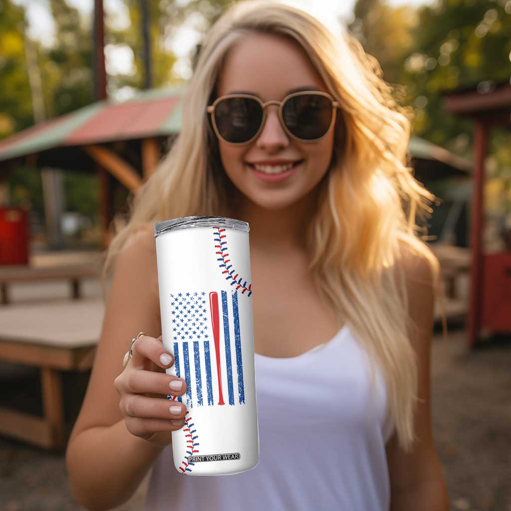 Gifts for Baseball Lover Skinny Tumbler Eat Sleep Baseball Repeat TB09 Print Your Wear