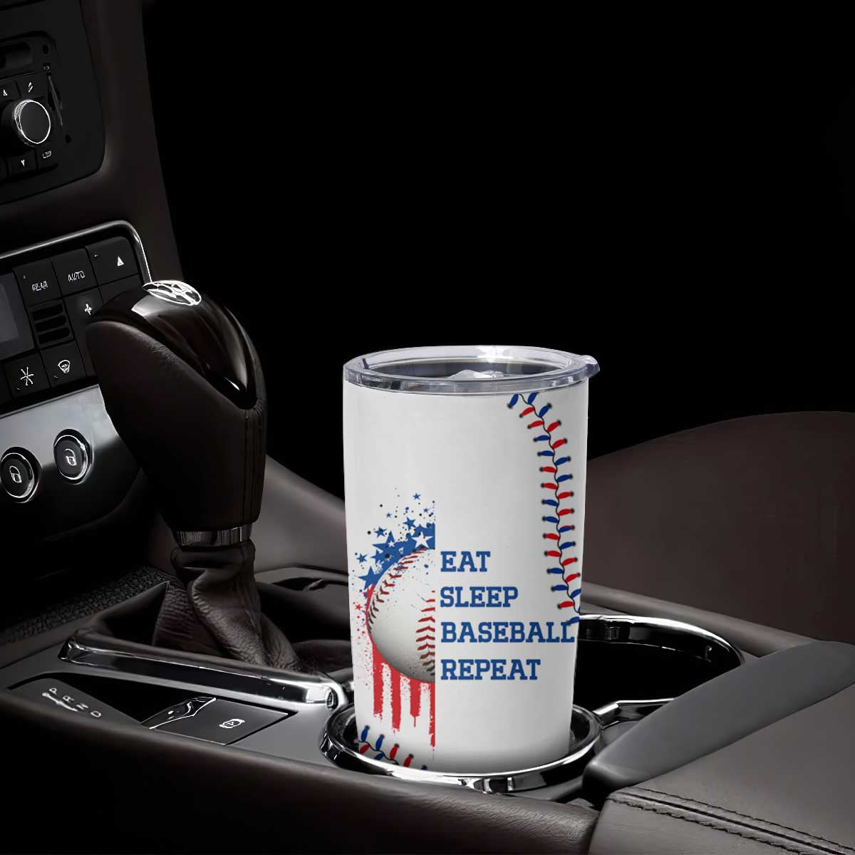 Gifts for Baseball Lover Tumbler Cup Eat Sleep Baseball Repeat TB09 Print Your Wear