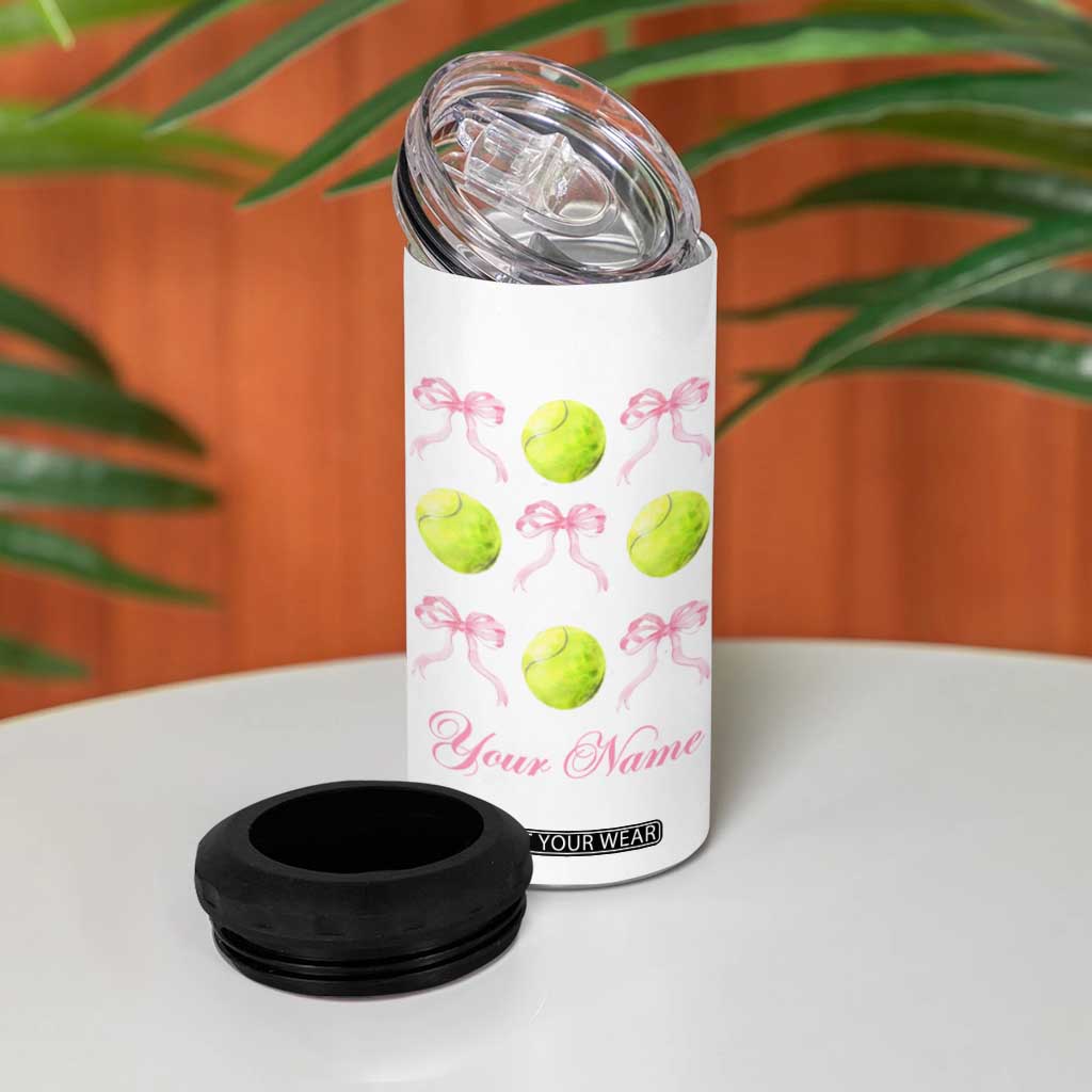 Personalized Tennis Player 4 in 1 Can Cooler Tumbler Custom Name Just A Girl Who Loves Tennis TB09 Print Your Wear