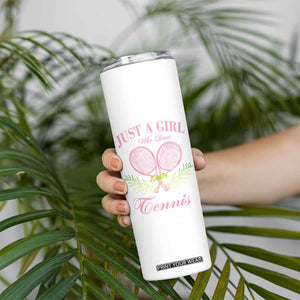 Personalized Tennis Player Skinny Tumbler Custom Name Just A Girl Who Loves Tennis TB09 Print Your Wear