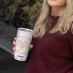 Personalized Tennis Player Tumbler Cup Custom Name Just A Girl Who Loves Tennis TB09 Print Your Wear