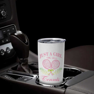 Personalized Tennis Player Tumbler Cup Custom Name Just A Girl Who Loves Tennis TB09 Print Your Wear