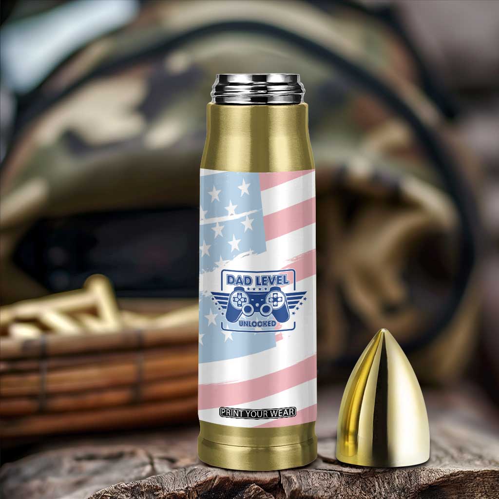 Gifts For New Dad Bullet Tumbler Promoted To Dad Est 2025 Dad Level Unlocked TB09 Print Your Wear