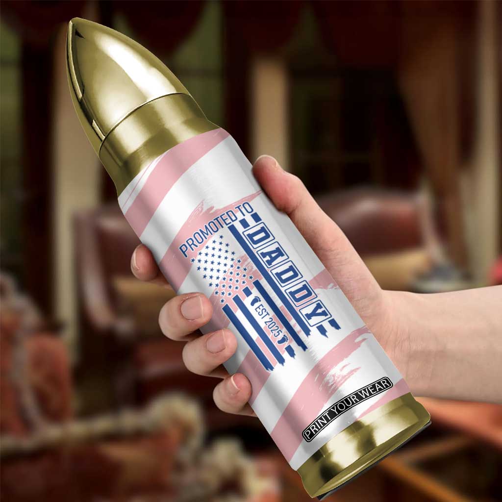 Gifts For New Dad Bullet Tumbler Promoted To Dad Est 2025 Dad Level Unlocked TB09 Print Your Wear