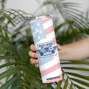 Gifts For New Dad Skinny Tumbler Promoted To Dad Est 2025 Dad Level Unlocked TB09 Print Your Wear