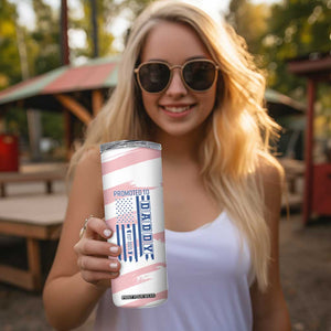 Gifts For New Dad Skinny Tumbler Promoted To Dad Est 2025 Dad Level Unlocked TB09 Print Your Wear