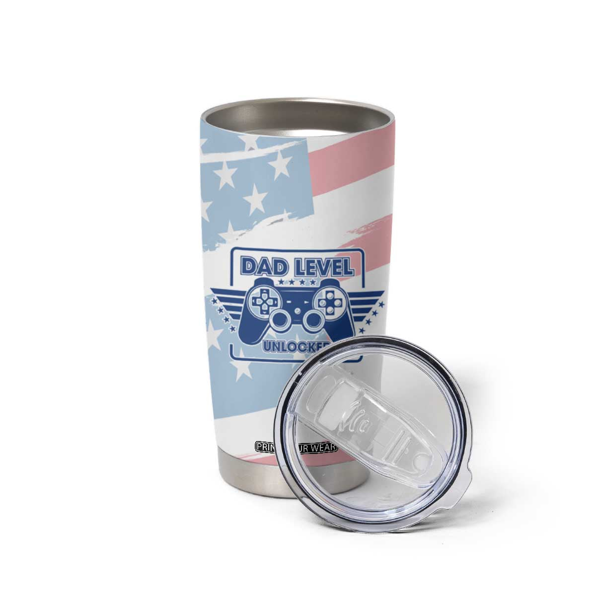 Gifts For New Dad Tumbler Cup Promoted To Dad Est 2025 Dad Level Unlocked TB09 Print Your Wear