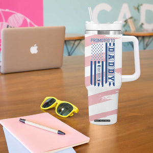 Gifts For New Dad Tumbler With Handle Promoted To Dad Est 2025 Dad Level Unlocked TB09 Print Your Wear