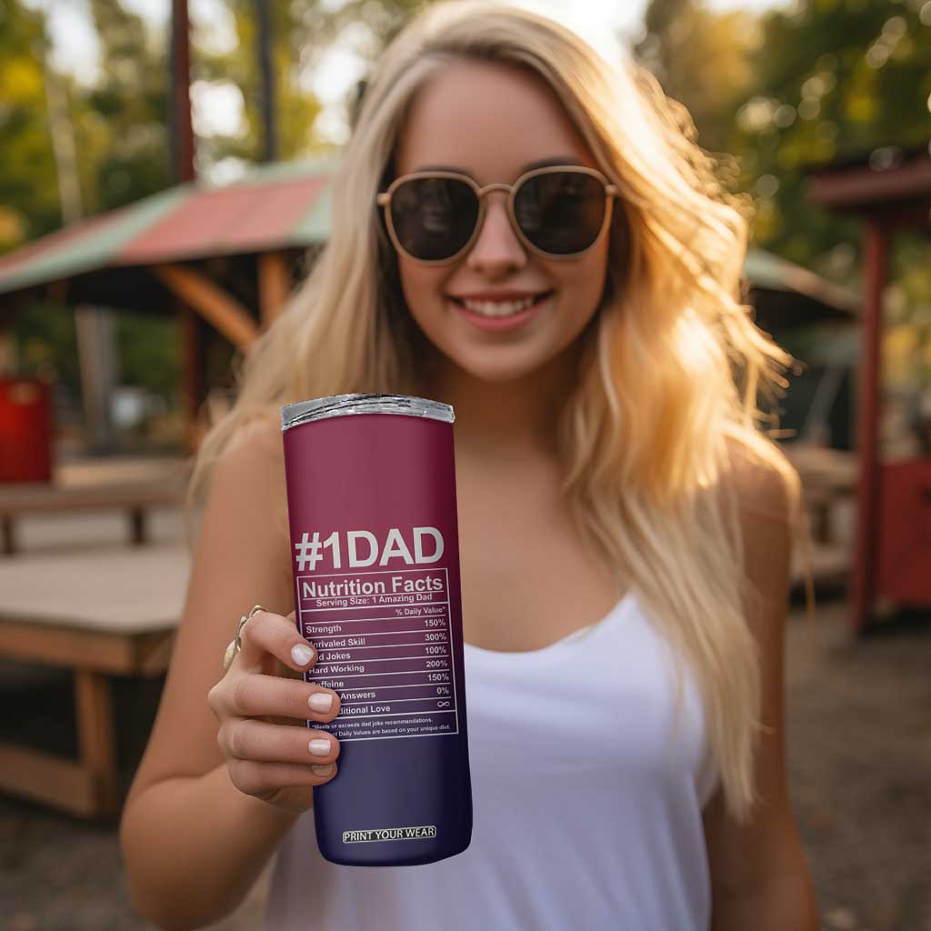 Gifts For Dad Skinny Tumbler No.1 Dad Being Your Favorite Child Seems Like Gift Enough TB09 Print Your Wear