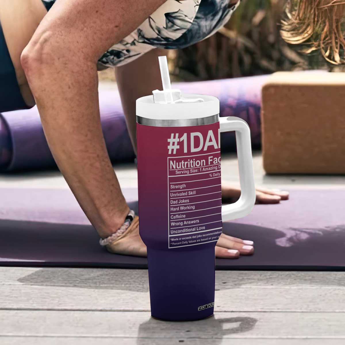 Gifts For Dad Tumbler With Handle No.1 Dad Being Your Favorite Child Seems Like Gift Enough TB09 Print Your Wear