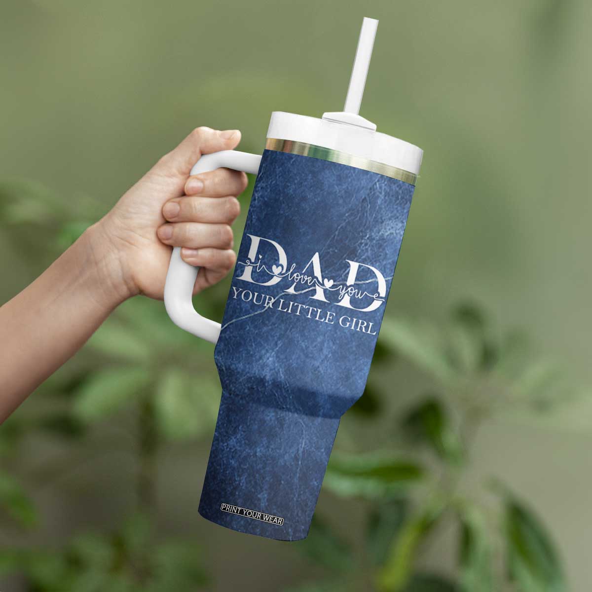 Gifts From Daughter For Dad Tumbler With Handle I Love You Dad Your Little Girl TB09 Print Your Wear