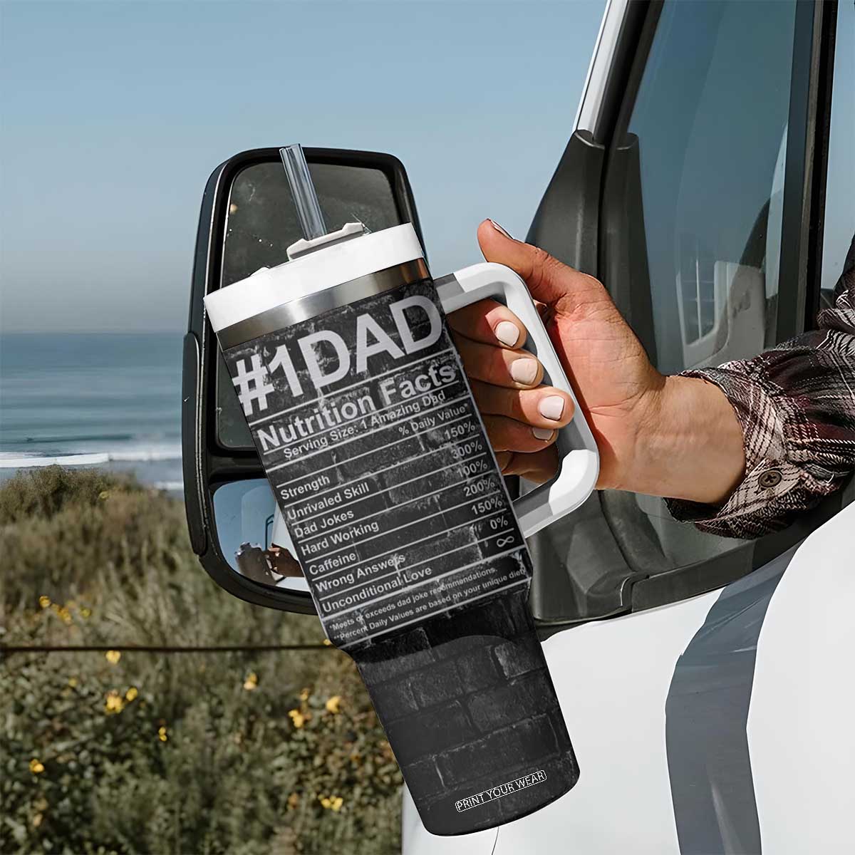 Funny Gifts For Dad Tumbler With Handle My Favorite Child Gave Me This Cup TB09 Print Your Wear