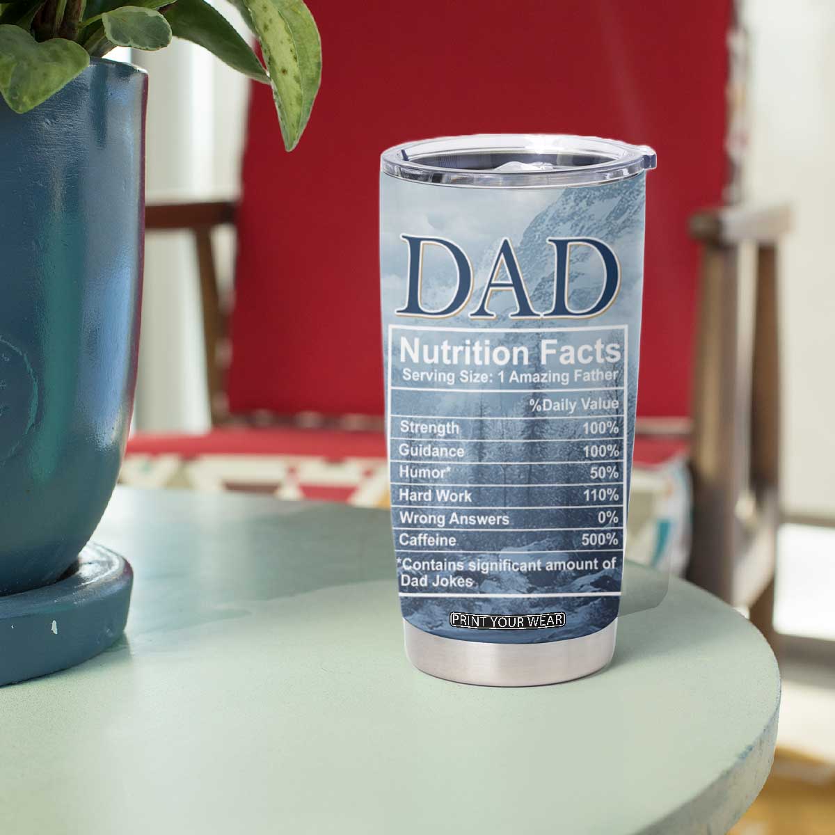 Gifts For Dad Tumbler Cup It's Not A Dad Bod It's A Father Figure TB09 Print Your Wear