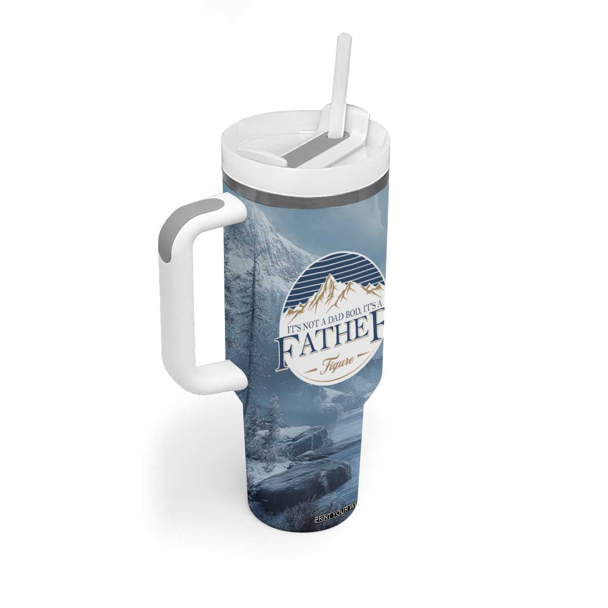 Gifts For Dad Tumbler With Handle It's Not A Dad Bod It's A Father Figure TB09 Print Your Wear