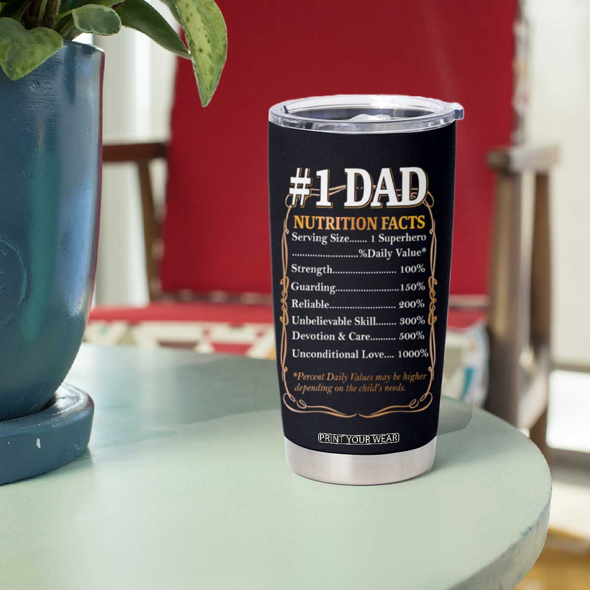 Best Dad Ever Tumbler Cup No.1 Dad The Man The Myth TB09 Print Your Wear