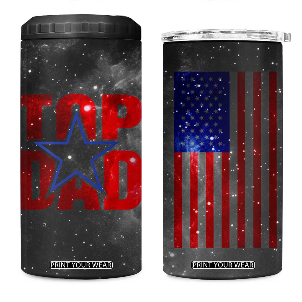 Top Dad 4 in 1 Can Cooler Tumbler American Patriotic Gifts For Dad TB09 One Size: 16 oz Galaxy Print Your Wear