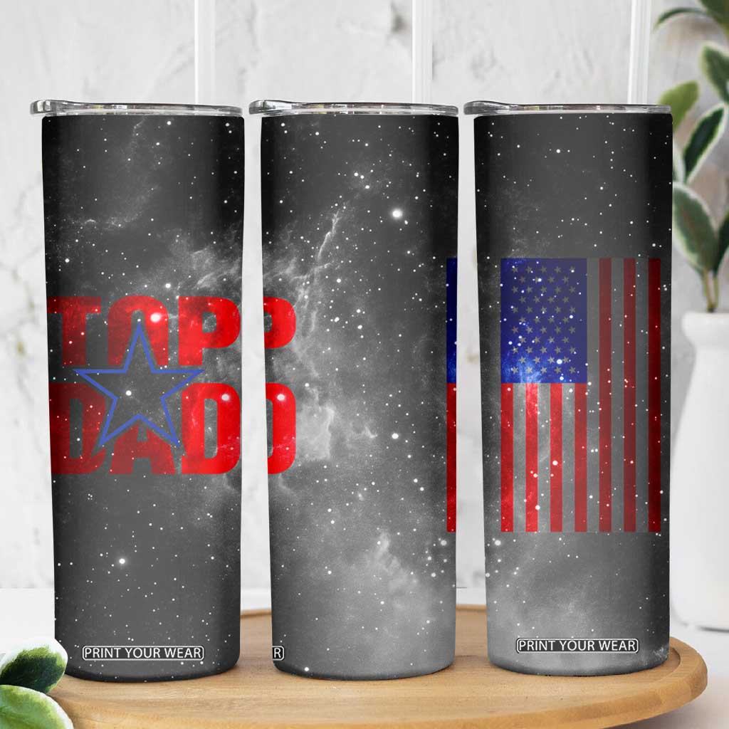 Top Dad Skinny Tumbler American Patriotic Gifts For Dad TB09 Print Your Wear