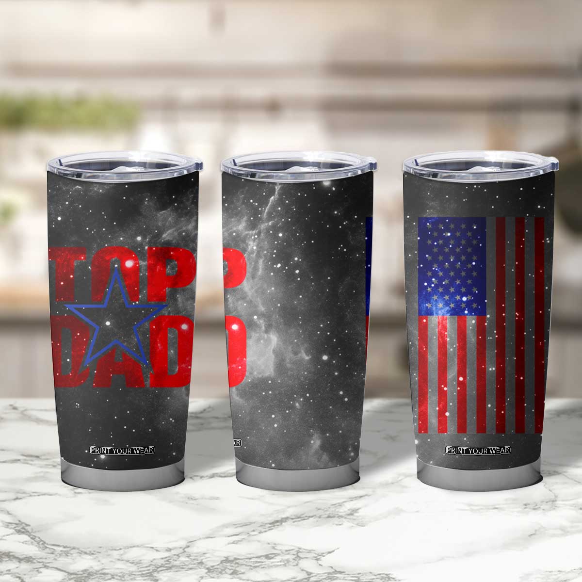 Top Dad Tumbler Cup American Patriotic Gifts For Dad TB09 Print Your Wear