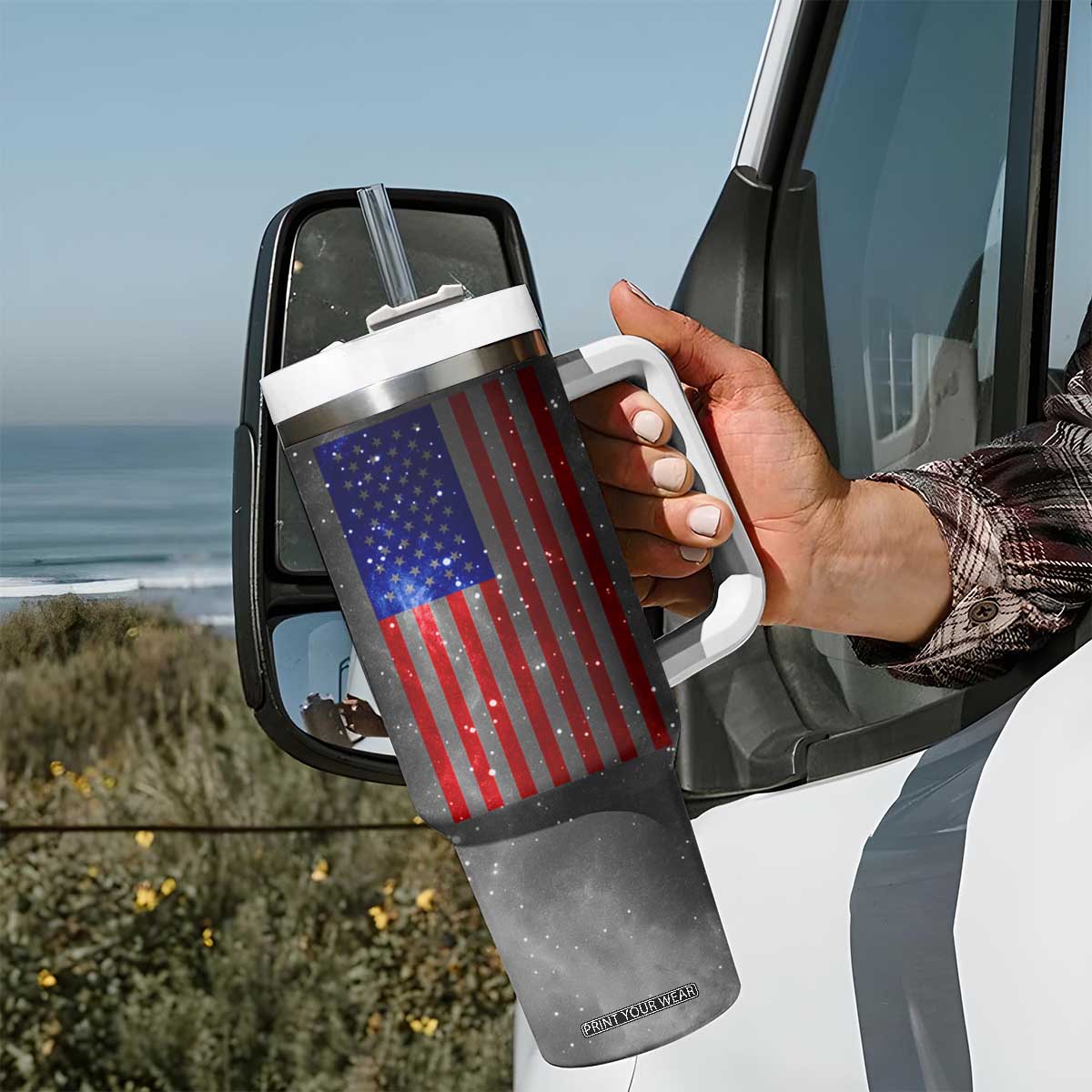 Top Dad Tumbler With Handle American Patriotic Gifts For Dad TB09 Print Your Wear