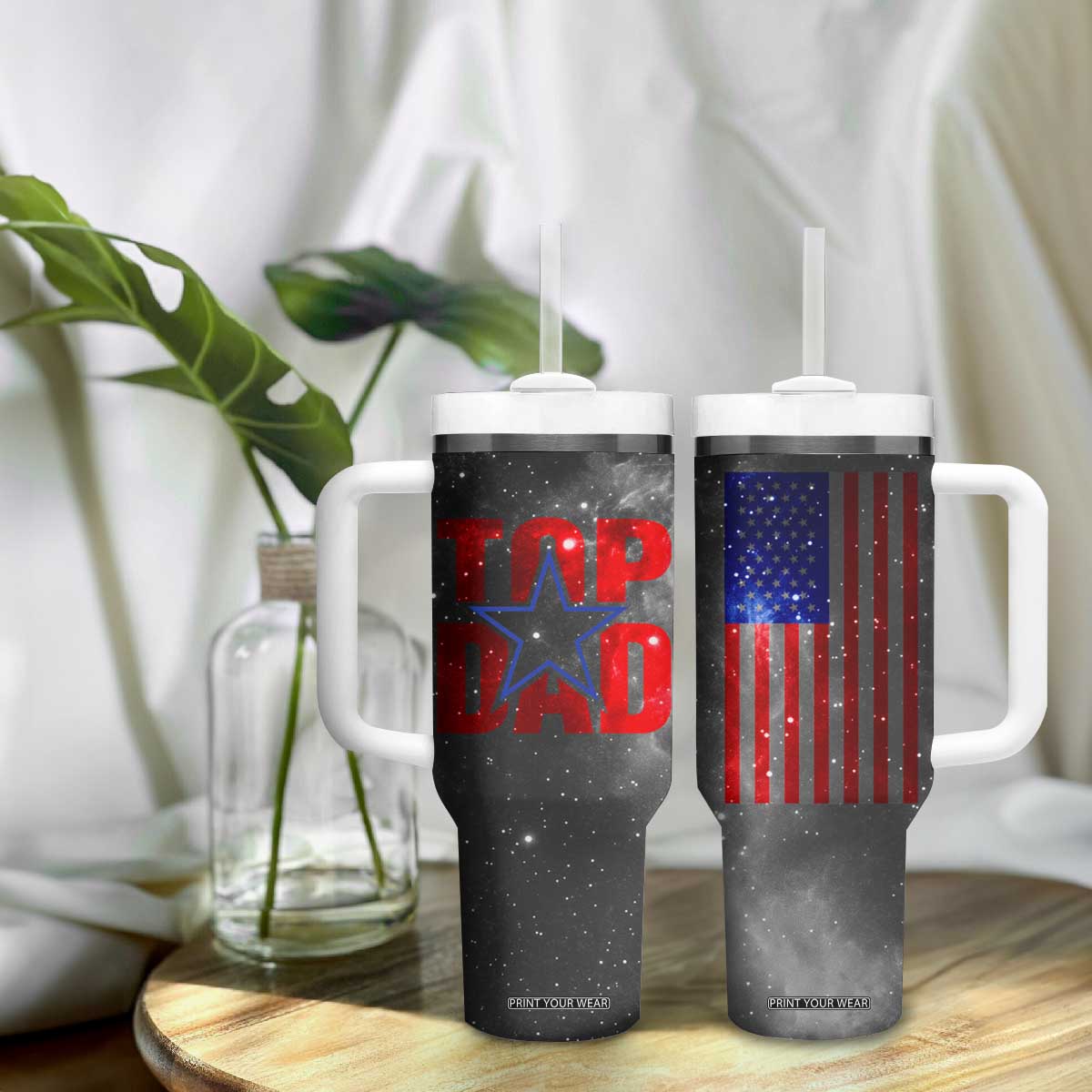 Top Dad Tumbler With Handle American Patriotic Gifts For Dad TB09 Print Your Wear