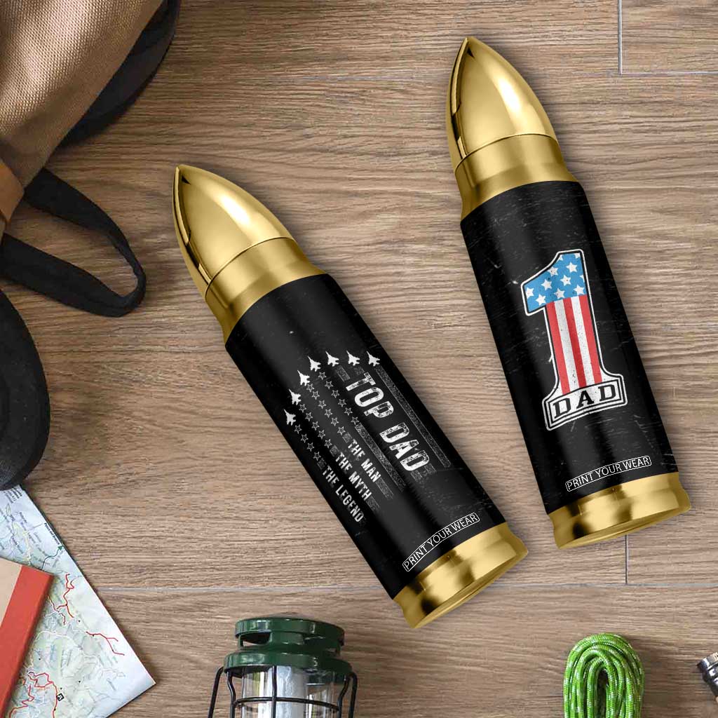 Gifts For Dad Bullet Tumbler Top Dad American Patriotic TB09 Print Your Wear