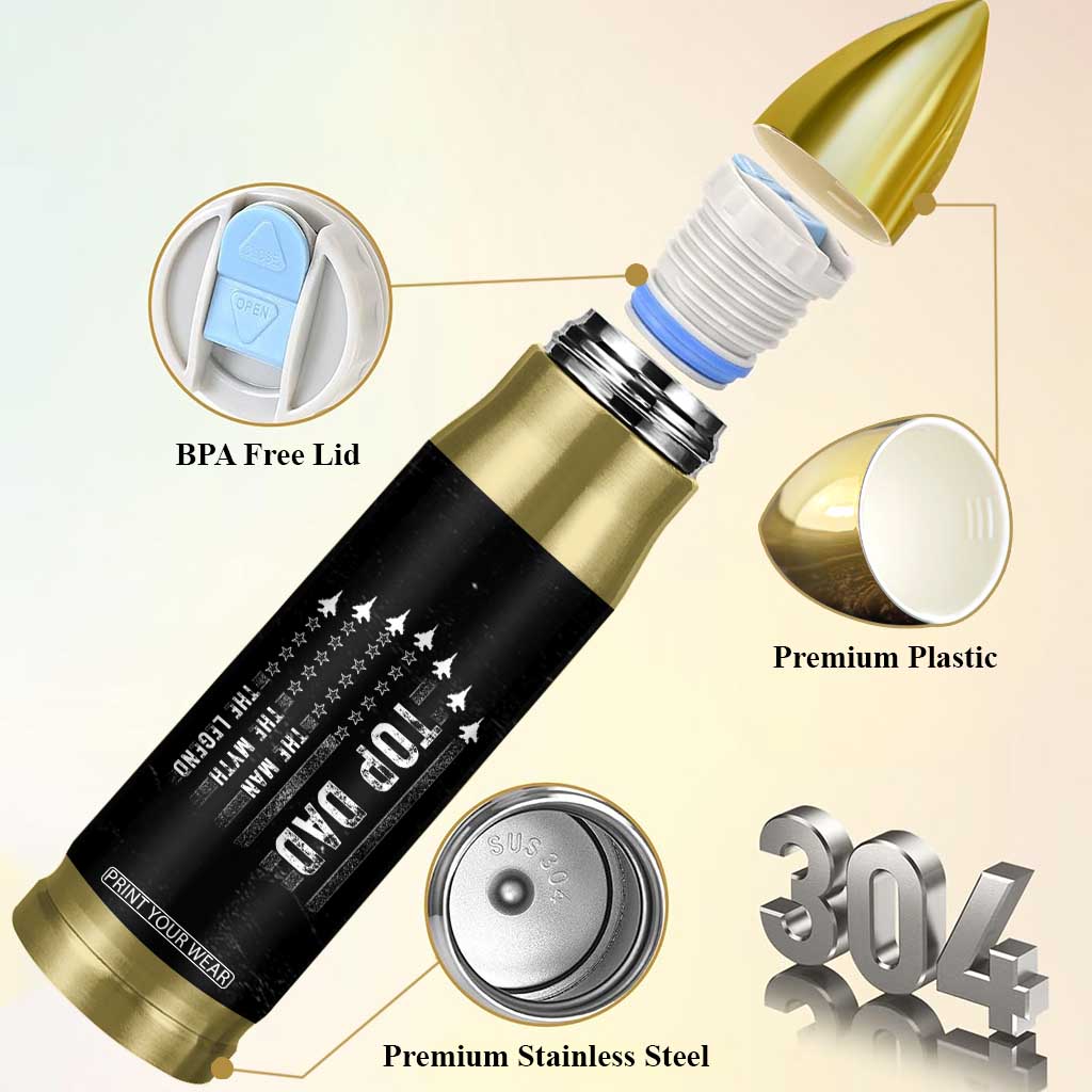 Gifts For Dad Bullet Tumbler Top Dad American Patriotic TB09 Print Your Wear