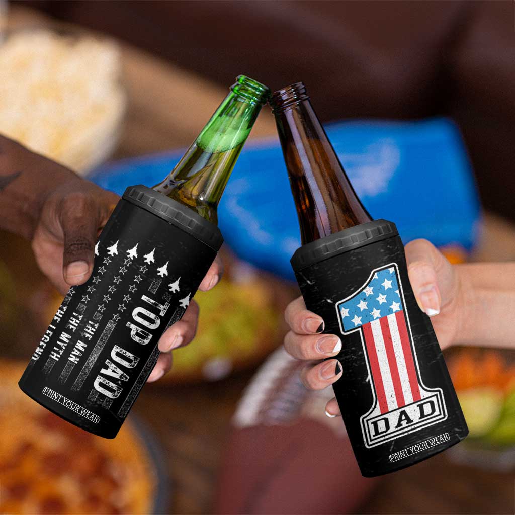 Gifts For Dad 4 in 1 Can Cooler Tumbler Top Dad American Patriotic TB09 Print Your Wear